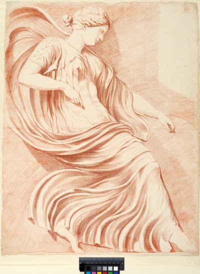 Akademiezeichnung. Relief aus dem Vatikanischen Belvedere-Hof von Johan Tobias Sergel