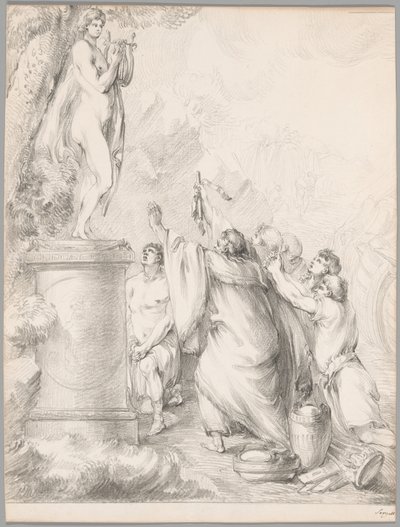 Chryses bittet Apollo um Hilfe, aus der Ilias, Buch I von Johan Tobias Sergel