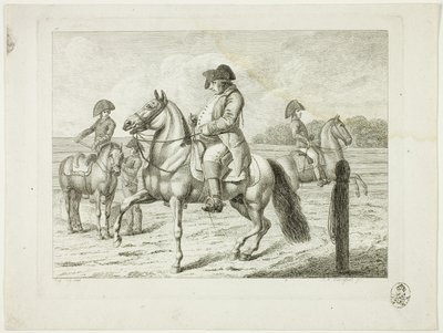 Reitschule und Pferde von Johann Adolph Darnstedt