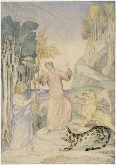 Dante und Vergil vor den drei wilden Tieren am Hölleneingang von Johann Anton Ramboux
