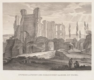 Innenansicht der römischen Bäder in Trier von Johann Anton Ramboux
