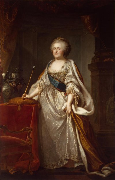 Porträt von Kaiserin Katharina II. 1729-1796, 1794 von Johann Baptist von Lampi the Elder