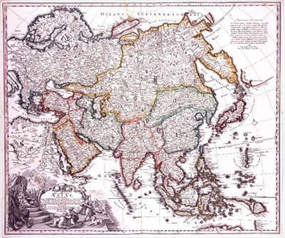 Kleinasien, Arabien und Japan, ca. 1725 von Johann Baptista Homann