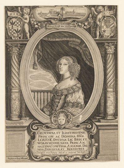 Louise von Anhalt-Dessau 1631-1680, Herzogin von Liegnitz, Brieg, Wohlau und Ohlau, ca. 1660 von Johann Baptista Paravicini