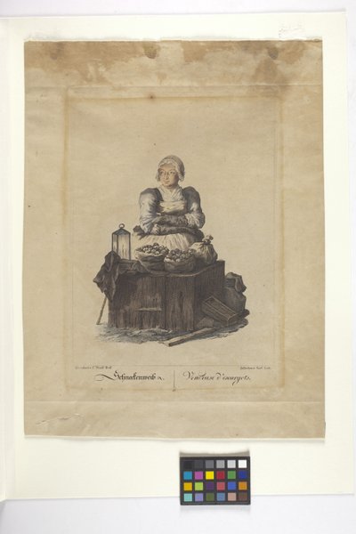 Schneckenweib oder Vendeuse Des Escargots (Schneckenverkäuferin) von Johann Christian (after) Brand