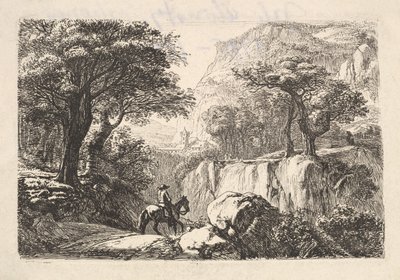 Der Reiter in der Schlucht, 19. Jahrhundert von Johann Christian Erhard