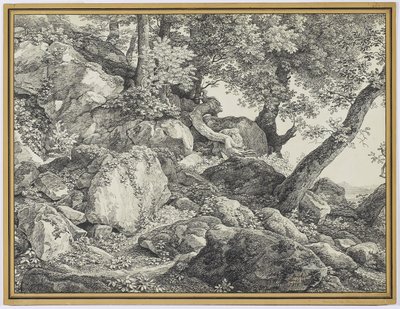 Im Park des Palazzo Chigi, Ariccia, 1818 von Johann Christian Reinhardt