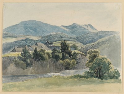 Fluss- und Gebirgslandschaft bei Glocknitz von Johann Christoph Erhard