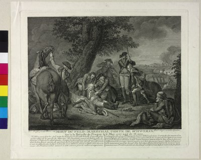 Tod des Markgrafen Kurt Christoph von Schwerin während der Schlacht bei Prag 1757 von Johann Christoph Frisch