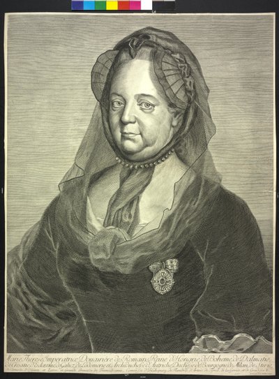 Heilige Römische Kaiserin Maria Theresia (Gravur) von Johann Christoph von Reinsperger