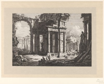 Ruinen mit dem Farnese-Herkules von Johann Ferdinand Hetzendorff von Hohenberg