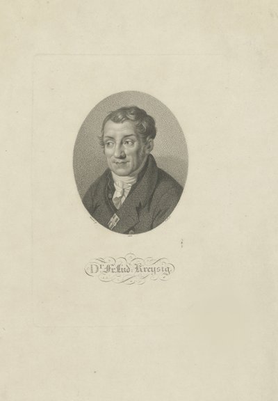 Porträt von Friedrich Ludwig Kreysig 1770-1839, 1826 von Johann Friedrich Bolt