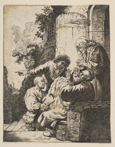 Josephs Mantel wird Jakob gebracht, ca. 1633 von Johann Georg Hertel