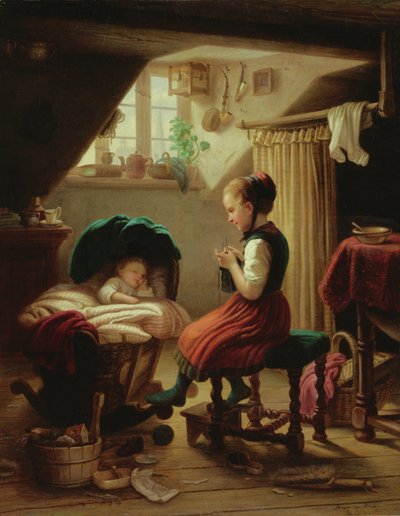 Die Kleinen versorgen von Johann Georg Meyer von Bremen