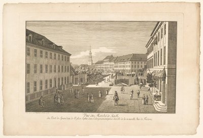 Ansicht des Hackeschen Marktes in Berlin von Johann Georg Rosenberg