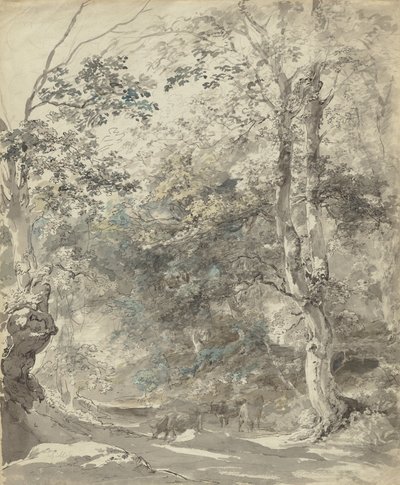 Waldlandschaft mit Kühen von Johann Georg von Dillis