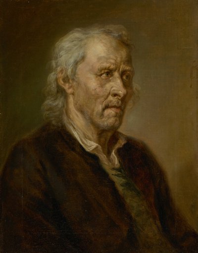Porträt eines alten Mannes mit weißem Haar von Johann Georg von Edlinger