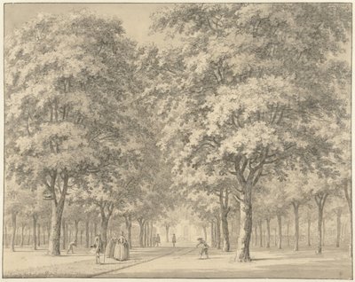 Die Auffahrt eines Landhauses (Velserbeek?) von Johann Goll van Frankenstein (I)