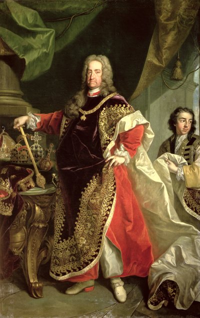 Karl VI. (1685-1740), Heiliger Römischer Kaiser in den Roben des Ordens vom Goldenen Vlies von Johann Gottfried Auerbach