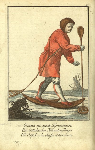 Ostyak auf Hermelinjagd, 1799 von Johann Gottlieb Georgi