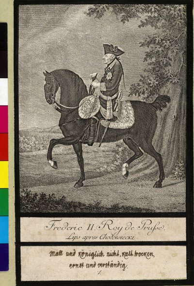 Friedrich II. von Preußen zu Pferd von Johann Heinrich Lips