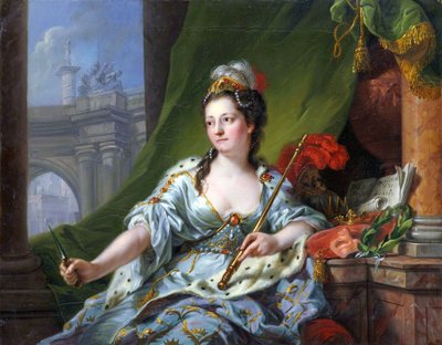 Die Muse Melpomene (die neun Musen, 1771) von Johann Heinrich Tischbein
