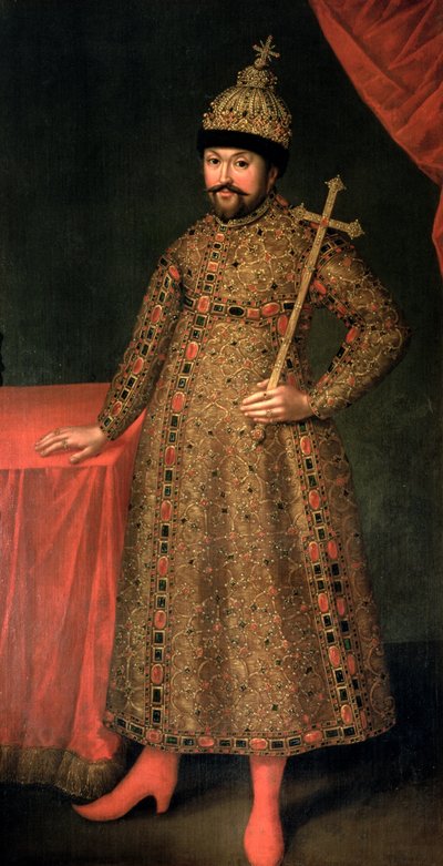 Porträt von Zar Michael III. Fjodorowitsch (1596-1645), 1728 von Johann Heinrich Wedekind