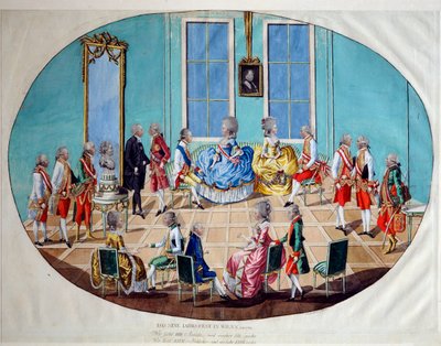 Die Neujahrsfeier in Wien im Jahr 1782, 1783 von Johann Hieronymus Löschenkohl