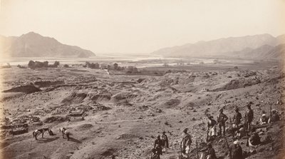 Fluss-Schlucht oberhalb von Lalpura mit Blick auf Bassaule, um 1878 (Foto) von Johann Hulsman