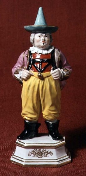 Figur eines Hofnarren, nach einem Stich von Boetius, Meissen, Mitte des 18. Jahrhunderts von Johann Joachim Kaendler