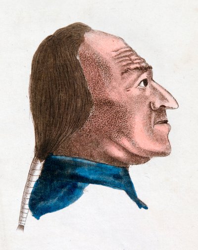 Die Gesichtszüge einer jähzornigen Person, 1808 von Johann Kaspar Lavater