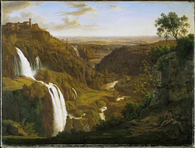 Wasserfall in der Nähe von Tivoli, Italien von Johann Martin von Rohden