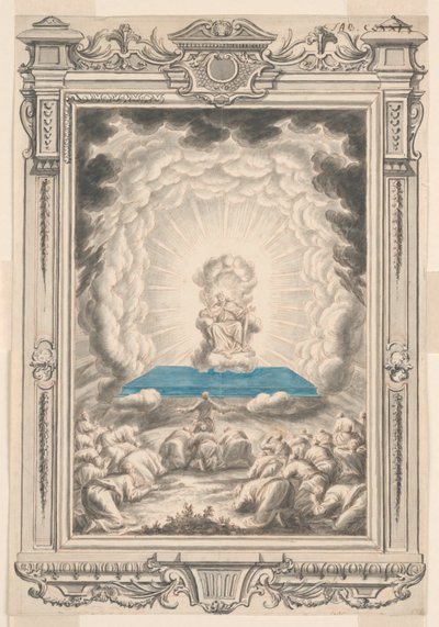 Studie für Gott erscheint Moses und seinen Gefährten, Platte 171, Physica Sacra von Johann Melchior Füssli