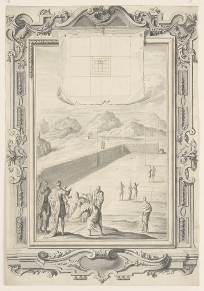 Studie für den ersten Plan des Salomonischen Tempels, Platte 420, Physica Sacra von Johann Melchior Füssli