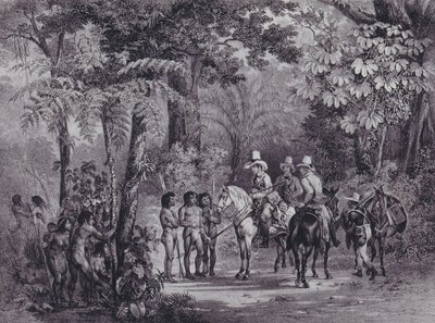 Begegnung der Indianer mit den europäischen Entdeckern aus 