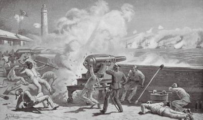 Die Bombardierung von Alexandria von Johann Nepomuk (after) Schonberg