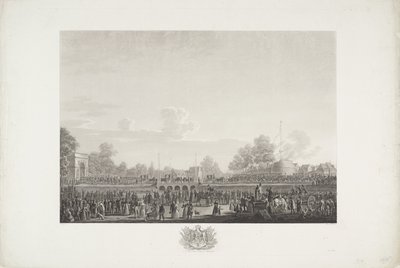 Ankunft von König Wilhelm I. in Brüssel, 1815 Zwölf Platten der Ankunft und Krönung von Wilhelm I. in Brüssel und der Schlachten bei Quatre-Bras und Waterloo im Jahr 1815 (Serientitel) von Johann Nepomuk Gibèle