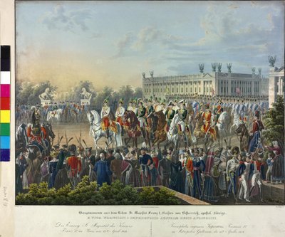 Einzug von Franz I. in Paris am 15.4.1814 von Johann Nepomuk Hoechle