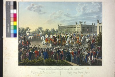Der majestätische Einzug von Kaiser Franz I. in Paris am 15. April 1814 von Johann Nepomuk Hoechle