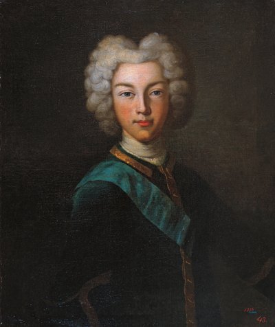 Porträt des Zaren Peter II. von Russland 1715-1730, Ende der 1720er Jahre von Johann Paul Luedden