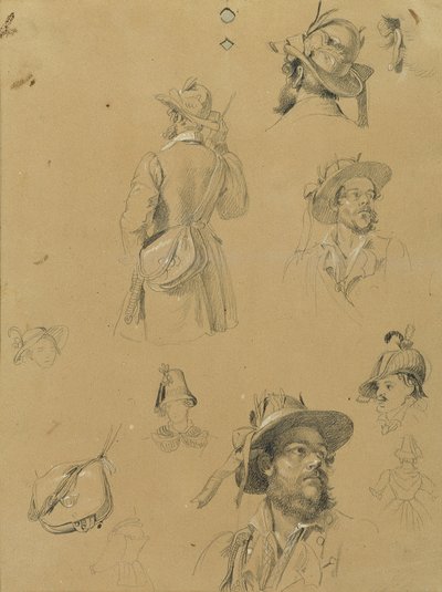 Skizze zur "Szene aus dem Tiroler Freiheitskampf" von Johann Peter Krafft