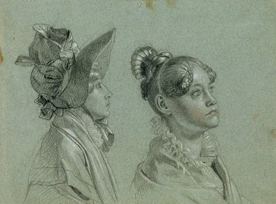 Zwei weibliche Studien zu "Rückkehr des Kaisers Franz aus Pressburg" von Johann Peter Krafft