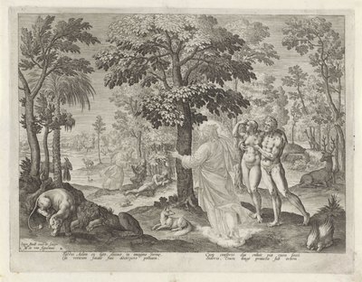 Adam und Eva im Paradies von Johann Sadeler (I)