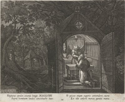 Heiliger Maglor als Einsiedler von Johann Sadeler (I)