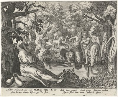 Makarios von Alexandria als Einsiedler von Johann Sadeler (I)