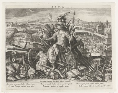 Minerva als Schutzpatronin der Kriegskunst von Johann Sadeler (I)