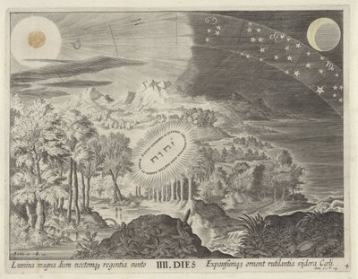 Schöpfung der Sonne, des Mondes und der Sterne von Johann Sadeler (I)