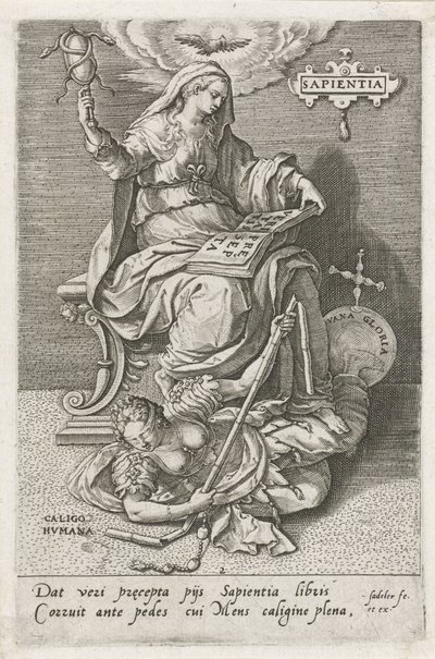 Weisheit (Sapientia) überwindet menschliche Verwirrung (Caligo Humana) von Johann Sadeler (I)