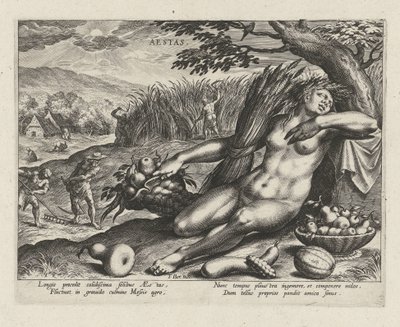Sommer (Aestas) (Die vier Jahreszeiten) von Johann Sadeler (I)