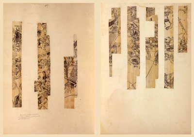 Fragmentarische Himmelsglobus-Segmente von Johann Schöner